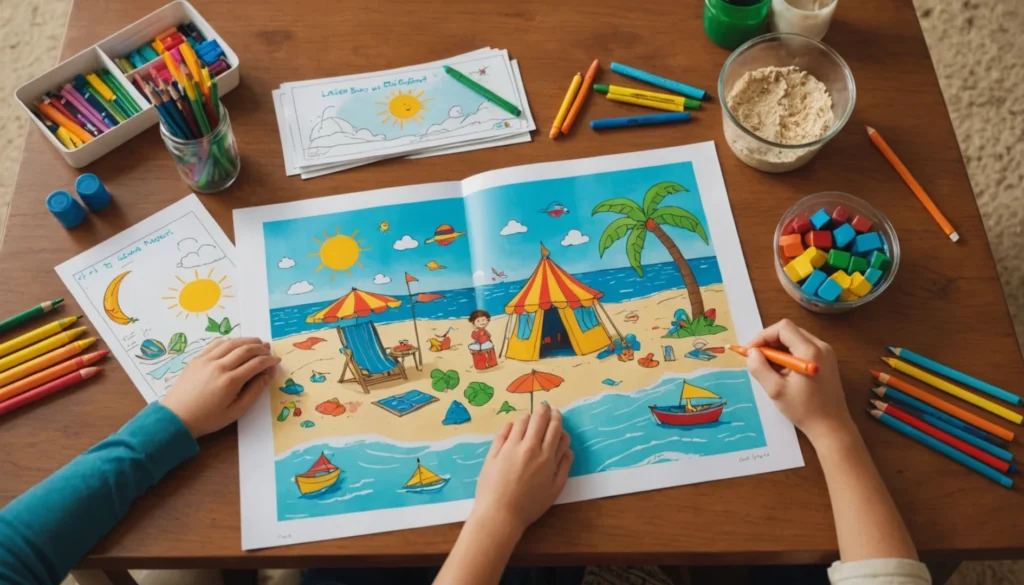 coloriages bonnes vacances